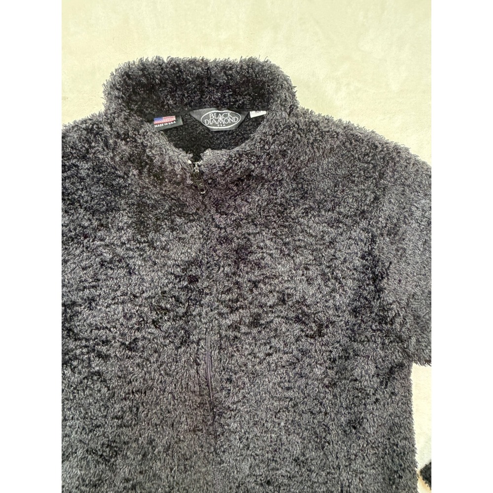 Black Diamond Black Vintage Polartec Fleece Jacket Mens Medium Excellent
